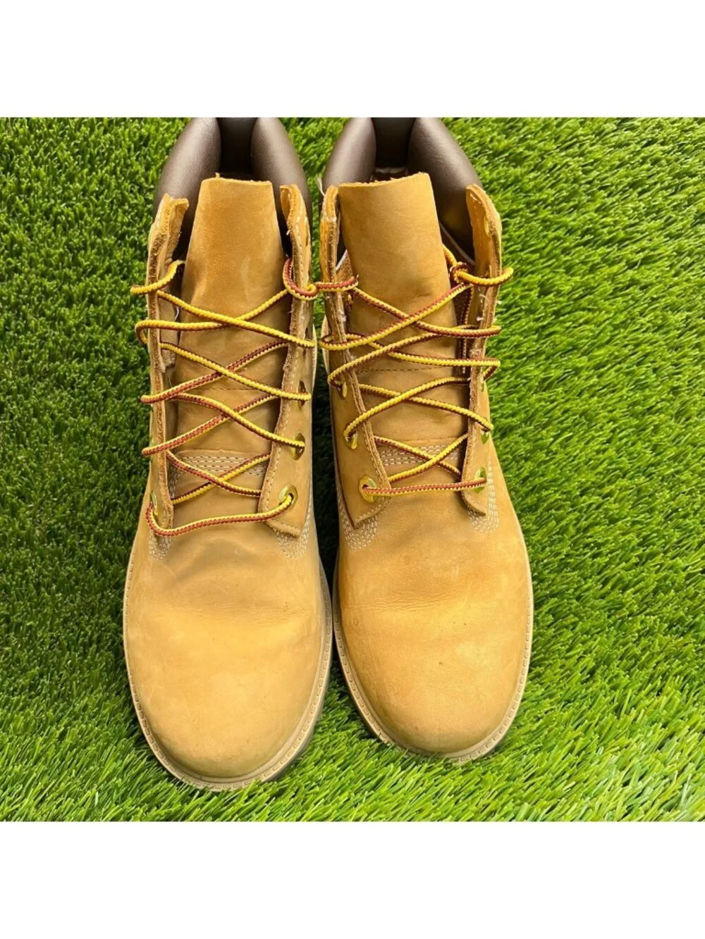 Timberland 6-Inch Premium Boys Size 6.5Y Brown Outdoor Waterproof Ankle Boots